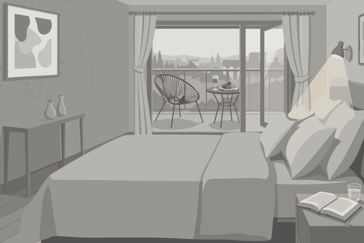 Premium Zimmer mit Balkon und Zustellbett